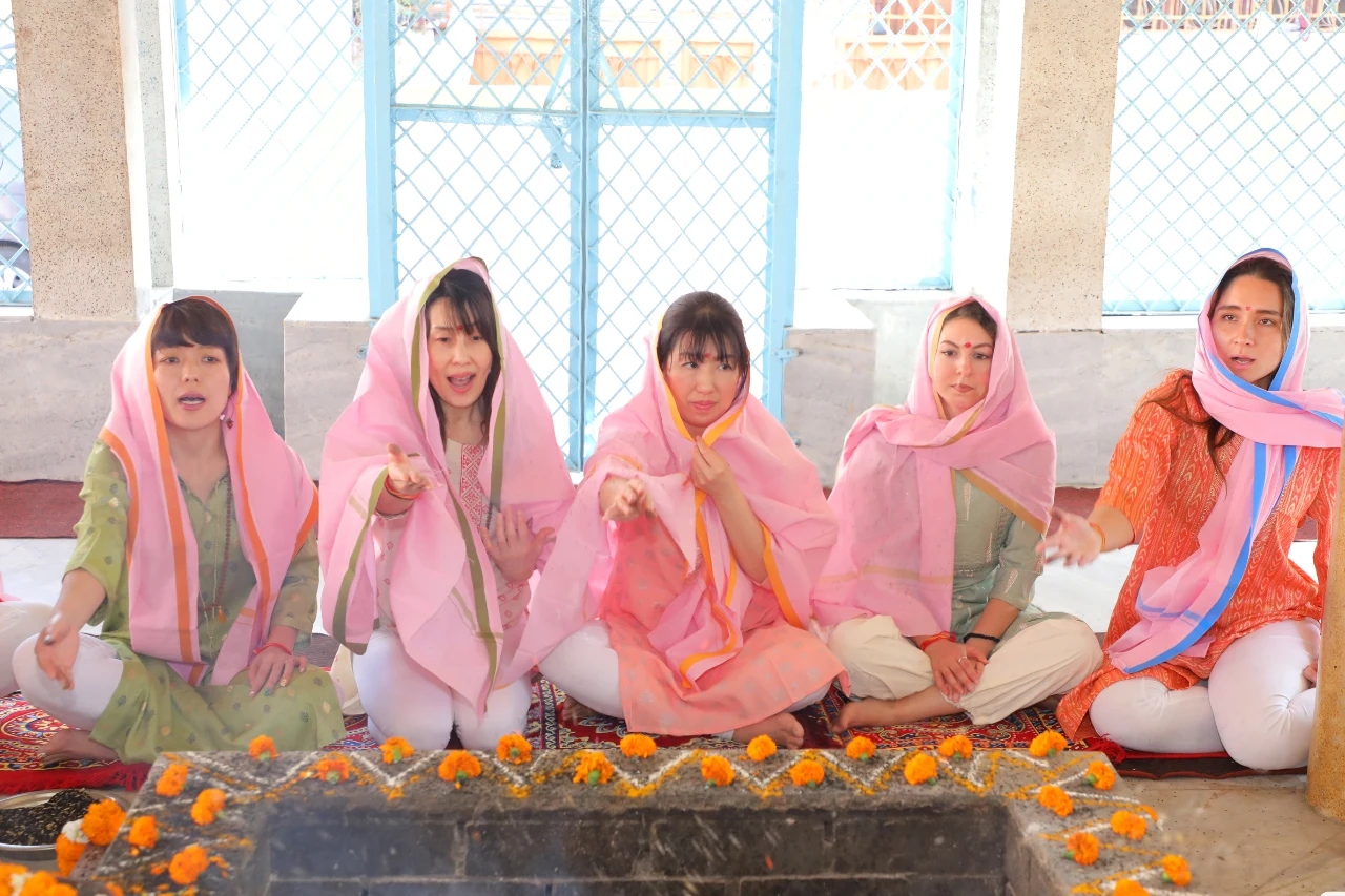 Fire ceremony at Jai Ram yog ashram